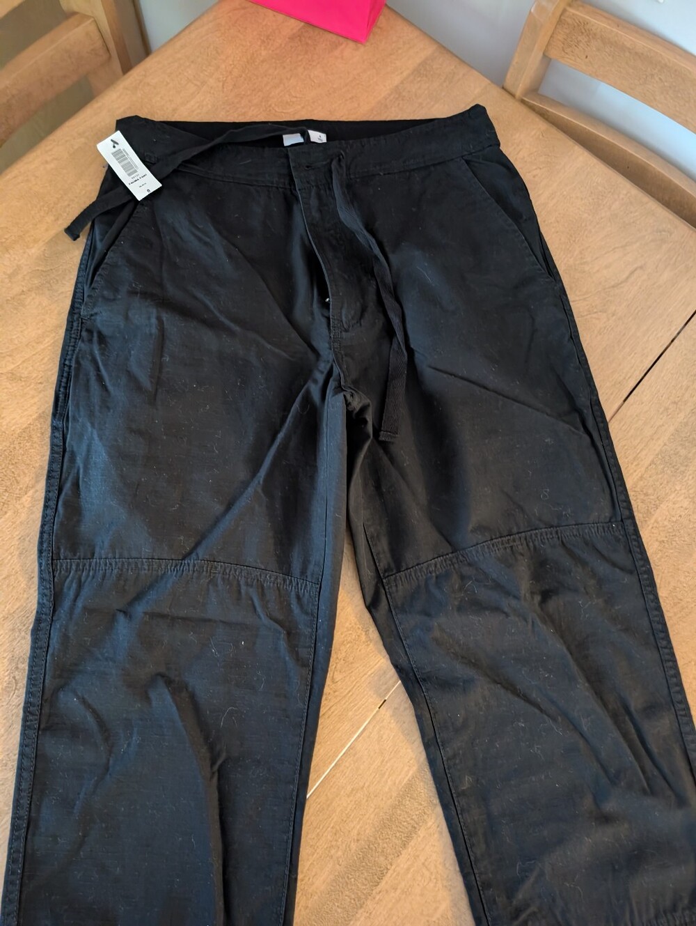 TNA Black Drawstring Chino Pants